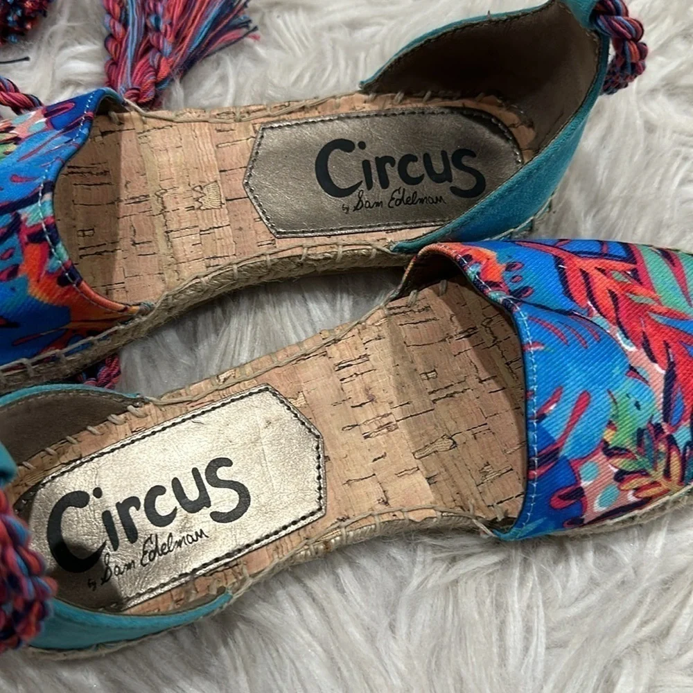 Sam Edelman Circus Lace up Lenora Espadrille Flats